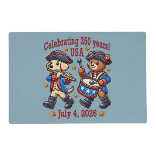 USA 250th Anniversary Souvenir - Patriotic  Placemat