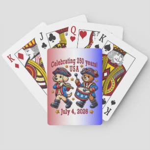 USA 250th Anniversary Souvenir - Patriotic  Poker Cards