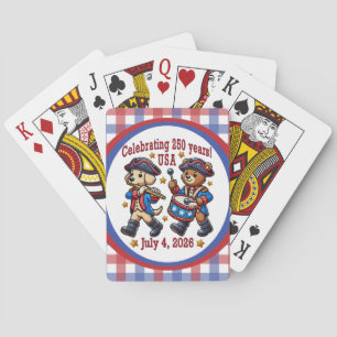 USA 250th Anniversary Souvenir - Patriotic  Poker Cards