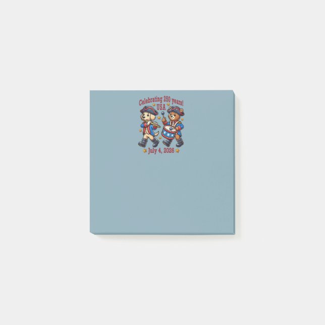 USA 250th Anniversary Souvenir - Patriotic  Post-it Notes (Front)