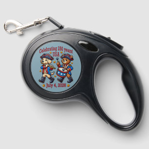 USA 250th Anniversary Souvenir - Patriotic Retractable Pet Leash