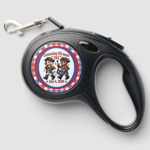 USA 250th Anniversary Souvenir - Patriotic Retractable Pet Leash