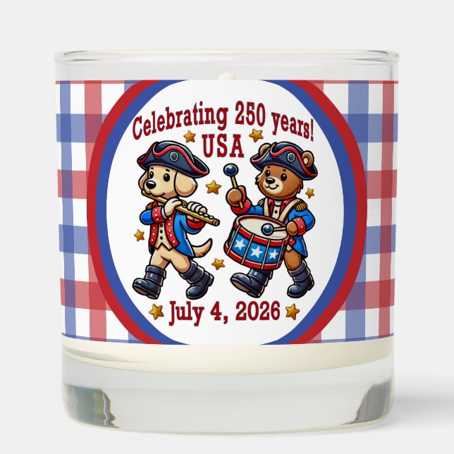 USA 250th Anniversary Souvenir - Patriotic  Scented Candle (Front)