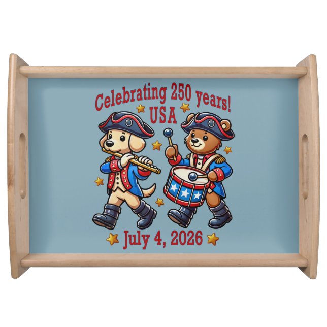 USA 250th Anniversary Souvenir - Patriotic  Serving Tray (Front)