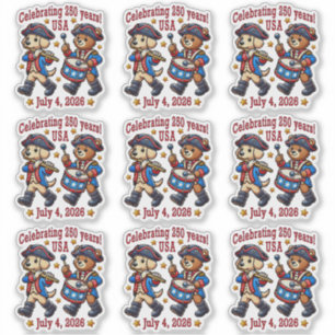 USA 250th Anniversary Souvenir - Patriotic Sticker