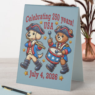 USA 250th Anniversary Souvenir - Patriotic Table Tent