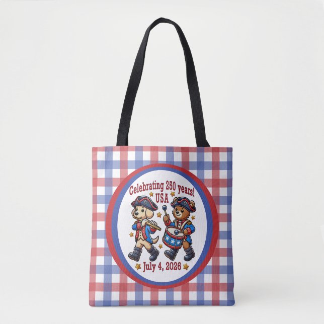 USA 250th Anniversary Souvenir - Patriotic  Tote Bag (Front)