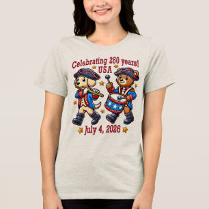 USA 250th Anniversary Souvenir - Patriotic Tri-Blend Shirt