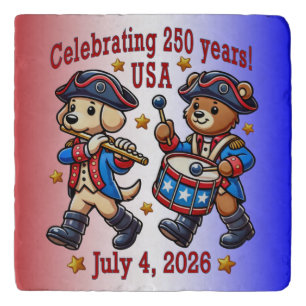 USA 250th Anniversary Souvenir - Patriotic  Trivet