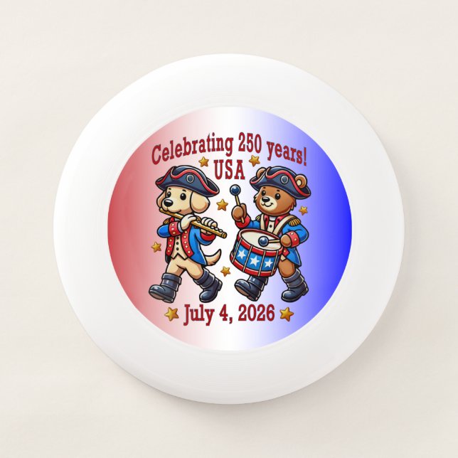 USA 250th Anniversary Souvenir - Patriotic  Wham-O Frisbee (Front)