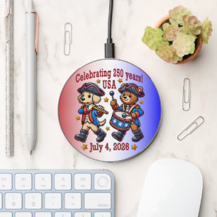 USA 250th Anniversary Souvenir - Patriotic  Wireless Charger