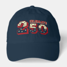 USA 250th Anniversary Stars Print Baseball Cap