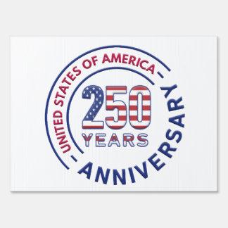 USA 250th Birthday America Celebration Souvenir Sign
