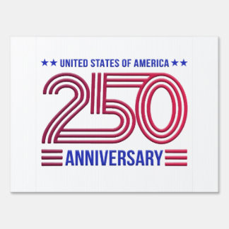 USA 250th Birthday America Celebration Souvenir Sign