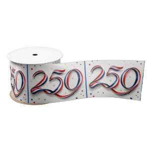 USA 250th Birthday Ribbon and Stars
