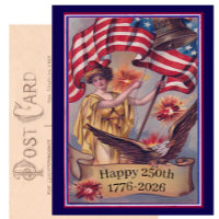 USA 250th Fourth of July Patriotic Lady Liberty
