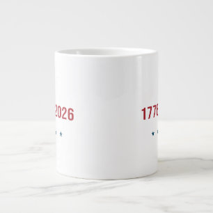 USA 250th Liberty 1776 2026 Patriotic Jumbo Giant Coffee Mug