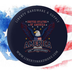 USA 250th Milestone Custom Business Branding Button