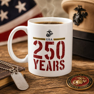 USA 250th Years Marine Corps Eagle Coffee Mug