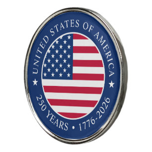 USA 4th July Independence Day 250 Years of Freedom Golf Ball Marker