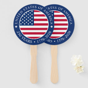 USA 4th July Independence Day 250 Years of Freedom Hand Fan