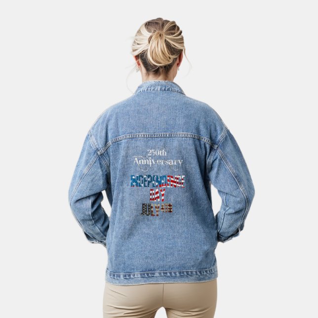 USA 4th of July Birthday Denim Jacket (Model)