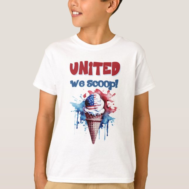 USA 4th of July Patriotic Ice Cream Bliss T-Shirt (Front)