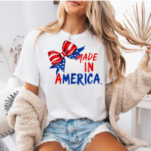 USA 4th of July Shirt, Patriotic Gift for Her  T-Shirt