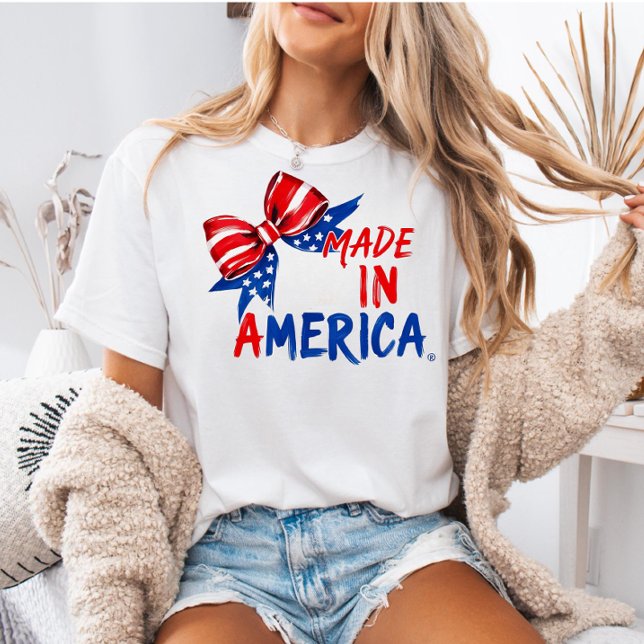 USA 4th of July Shirt, Patriotic Gift for Her  T-Shirt (Creator Uploaded)