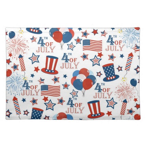 USA 4th of July Symbols Placemat