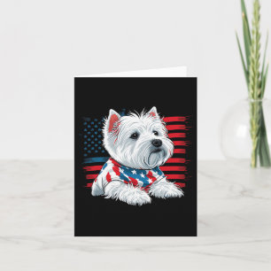 Usa 4th Of July West White Terrier American Westie Card