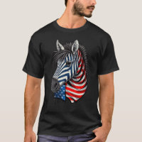 USA 4th Of July Zebra on Patriotic American Zebra