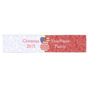 USA African American Angel Flag Red White Personal Short Table Runner