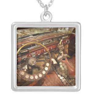 USA, Alabama, Tuscumbia. Alabama Music Hall of 2 Silver Plated Necklace