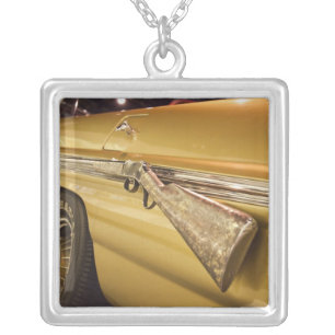 USA, Alabama, Tuscumbia. Alabama Music Hall of Silver Plated Necklace