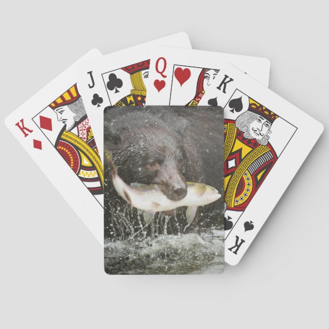 USA, Alaska, Anan Creek. Close-Up Of Black Bear Poker Cards (Back)