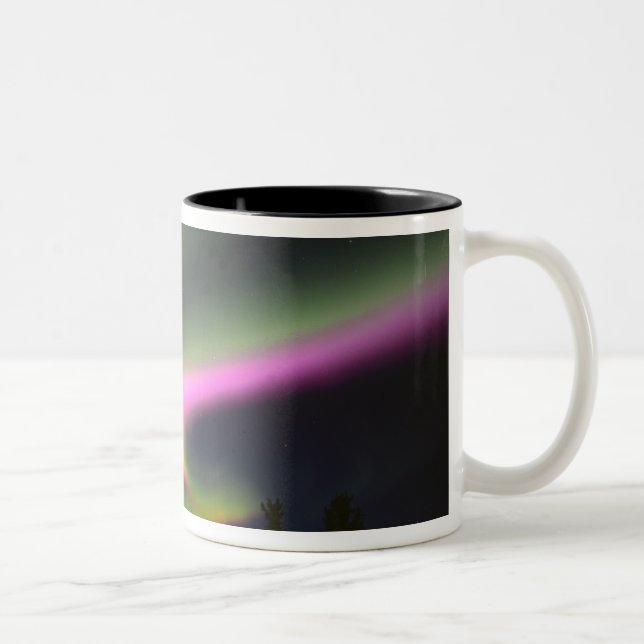 USA, Alaska, Chena Hot Springs. Aurora 2 Two-Tone Coffee Mug (Right)