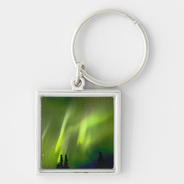 USA, Alaska, Chena Hot Springs. Aurora 3 Keychain (Front)