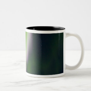 USA, Alaska, Chena Hot Springs. Aurora Borealis Two-Tone Coffee Mug