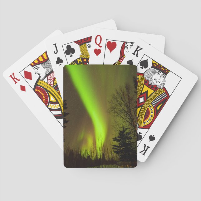 USA, Alaska, Chena Hot Springs. View Of Aurora Poker Cards (Back)