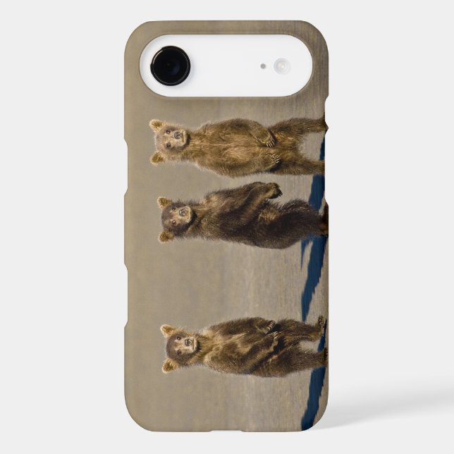 USA. Alaska. Coastal Brown Bear cubs Case-Mate iPhone Case (Back)