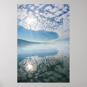 USA, Alaska, Freshwater Bay. Clouds Reflected Poster