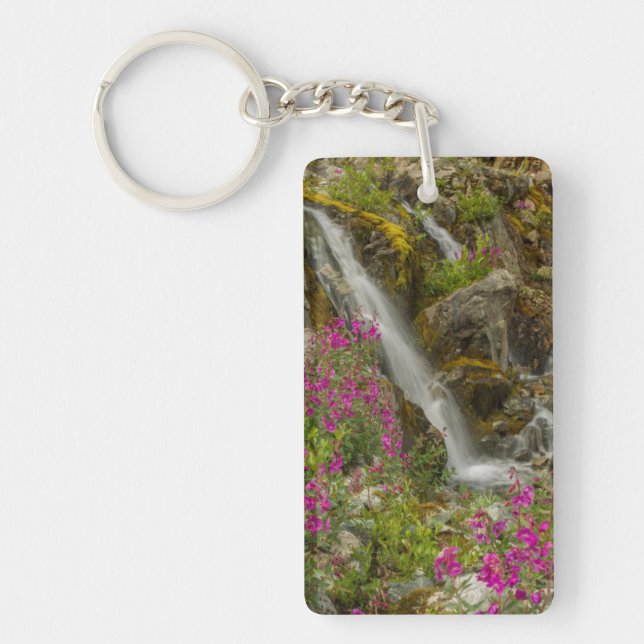 USA, Alaska, Glacier Bay National Park. Fireweed Keychain (Front)