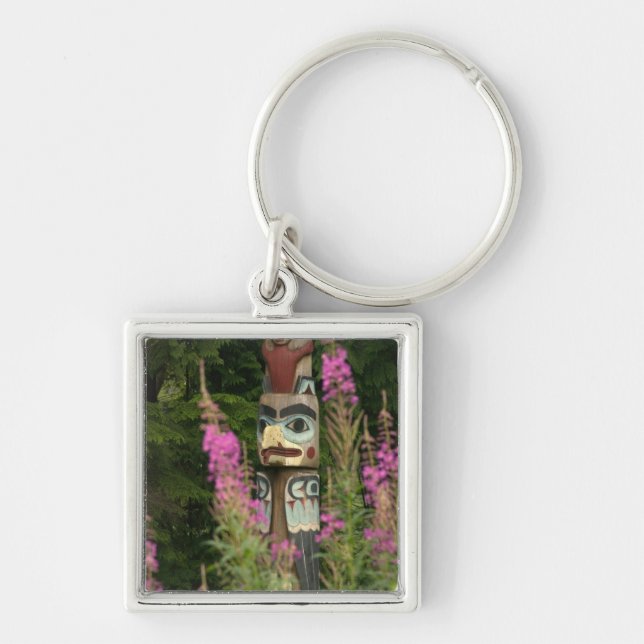 USA, Alaska, Ketchikan, Totem Bight State Keychain (Front)