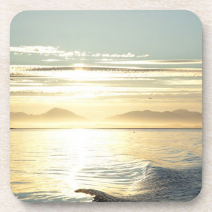 USA, Alaska, Southeast near Ketchikan, sunset. Beverage Coaster