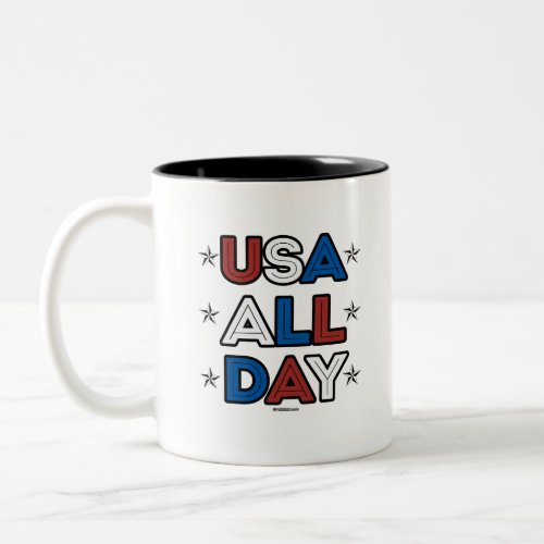 USA ALL DAY Two_Tone COFFEE MUG