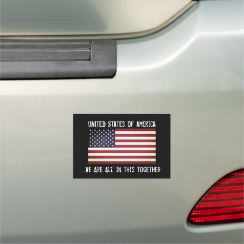 USA All In This Together Preimum  Car Magnet