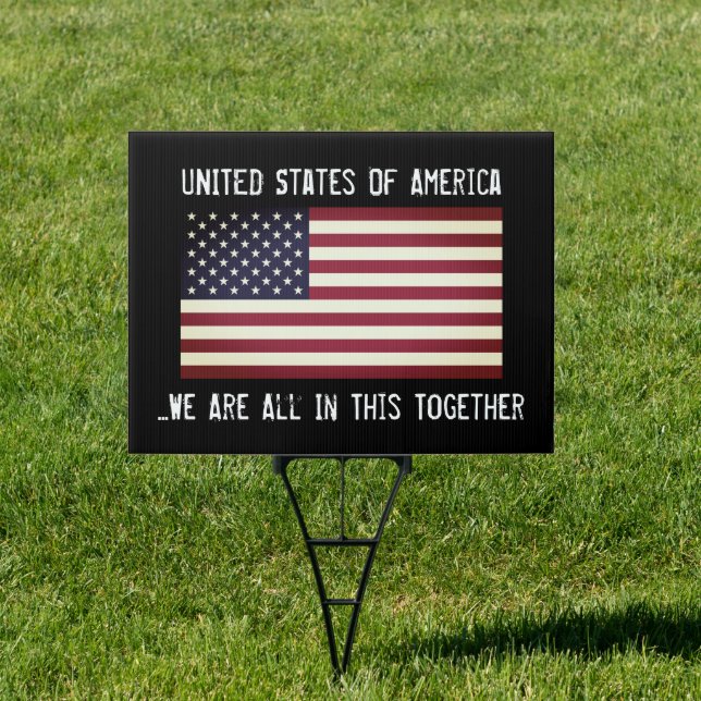 USA All In This Together Yard Sign (Insitu)