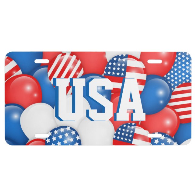 USA Aluminum License Plate (Front)