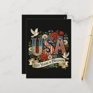 USA America 1776-2026 250 Years Freedom Holiday Postcard